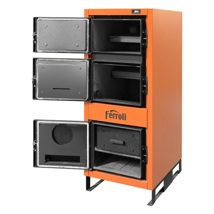 Cazan pe lemne, carbune, brichete Ferroli Jar 50 kW
