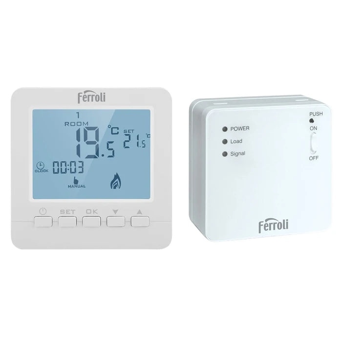 Termostat de ambient neprogramabil wireless Ferroli FER205