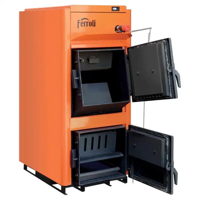 Cazan pe lemne, carbune, brichete Ferroli FSB Pro N 40 kW